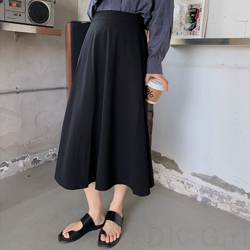 シンプルファッションカジュアル韓国系Aラインスカート