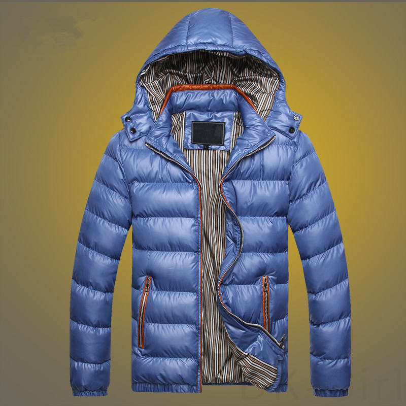  長袖 シンプル カジュアル 一般 一般 秋冬 フード付き ジッパー ファスナー 配色 ポリエステル綿コート・ダウンジャケット