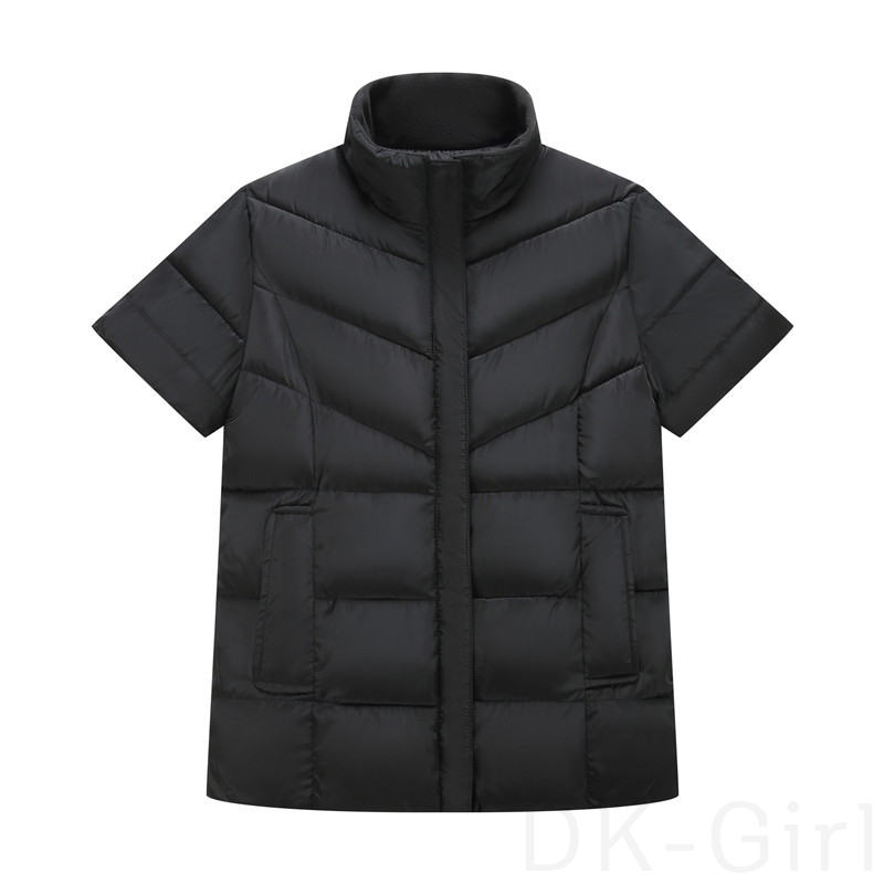 半袖ファッションカジュアル一般一般秋冬スタンドネックジッパー写真通りブラックパープルファスナー20~30代無地綿コート・ダウンジャケット