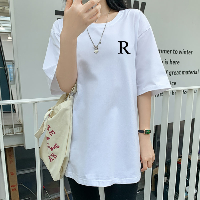 Ｔシャツ・POLOシャツ シンプル 韓国ファッション オシャレ 服 春夏 ポリエステル 半袖 一般 ラウンドネック プルオーバー なし