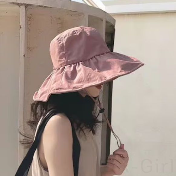 帽子韓国ファッション オシャレ 服無地レディースストラップ春夏秋