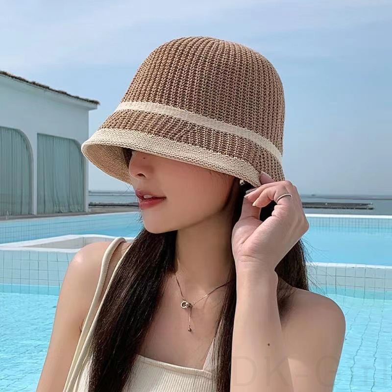 帽子 韓国ファッション オシャレ 服 夏 服 マーメイド切替 草編み