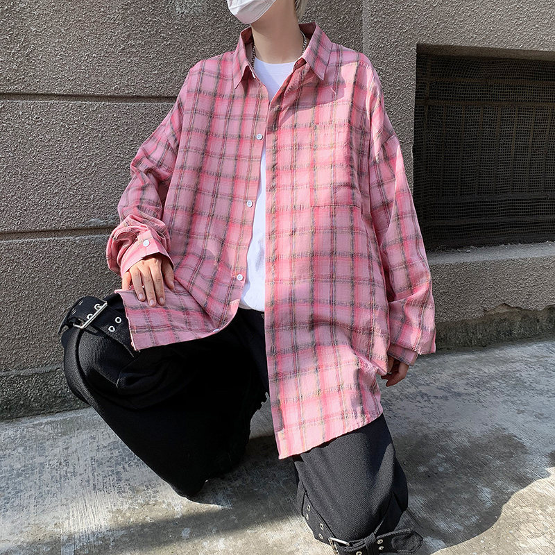 カーディガン シンプル ファッション カジュアル 韓国ファッション オシャレ 服 ナチュラル 秋  服 メンズ ポリエステル 長袖   折り襟 シングルブレスト ボタン チェック柄