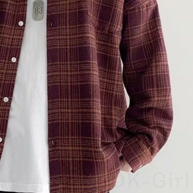 カーディガン 韓国ファッション オシャレ 服 ファッション カジュアル 秋  服 メンズ ポリエステル 長袖 一般 一般 折り襟 ボタン ボタン チェック柄 配色