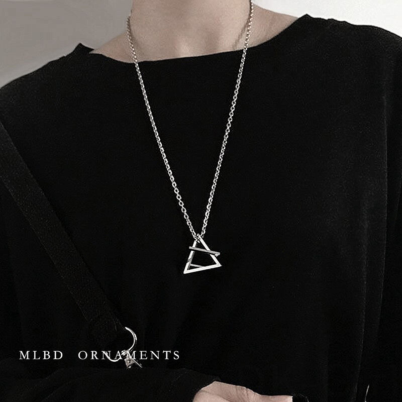 デザイン性抜群 シンプル 三角形 幾何模様 人気 オシャレ 男女兼用 アクセサリー