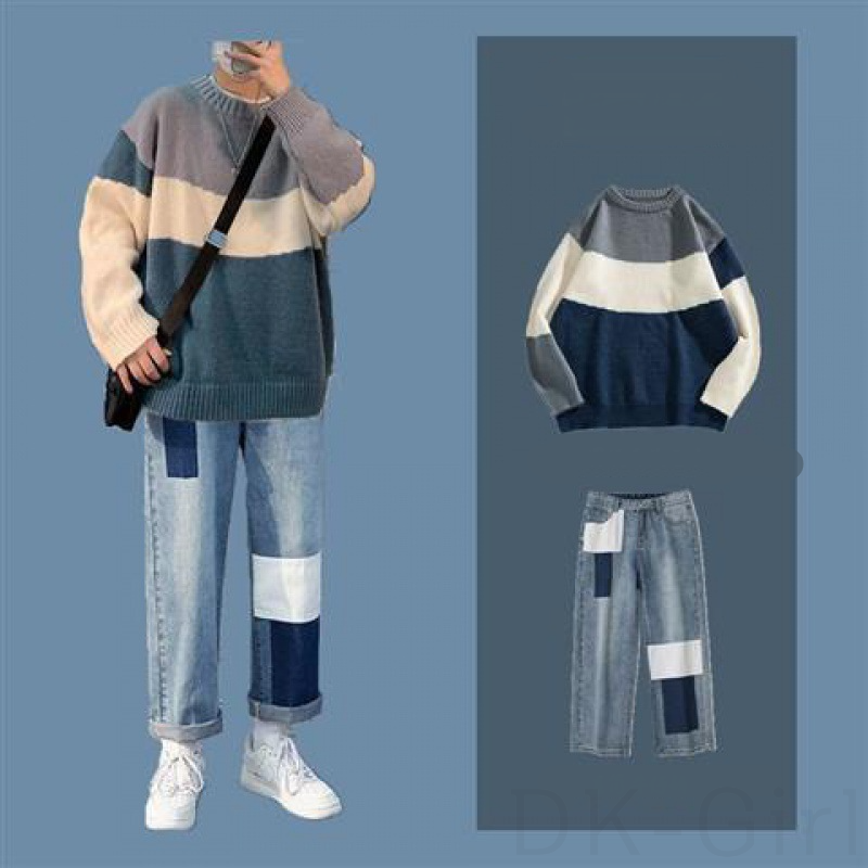 （2点セット）グレー/セーター+パンツ