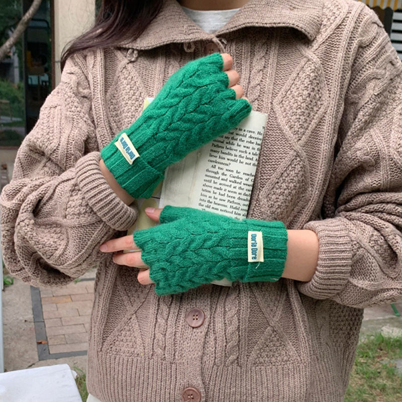 ソックス・手袋 レディース 編み地 不規則 秋冬