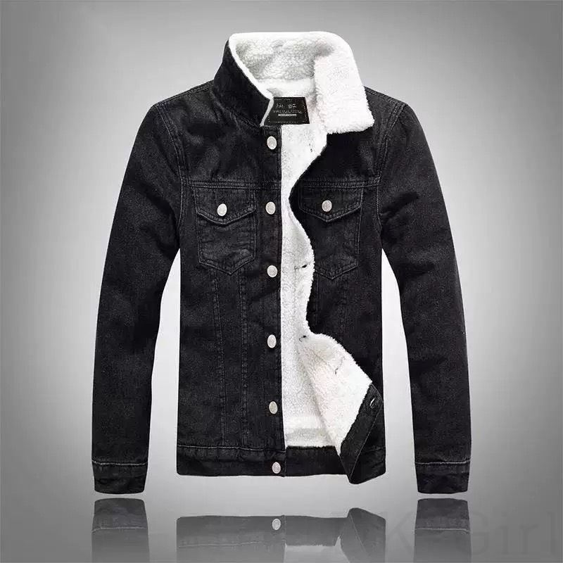 品質のいい新品 ジャケット 韓国系 ファッション カジュアル 厚手 折り襟 デニム 無地 秋冬 メンズ ジャケット