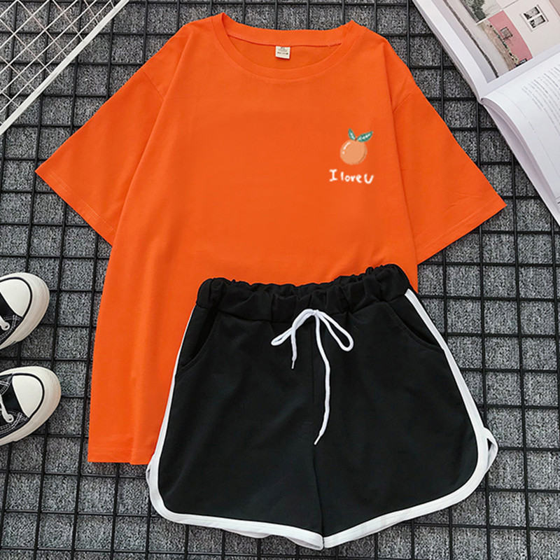 オレンジ/Ｔシャツ+パンツ