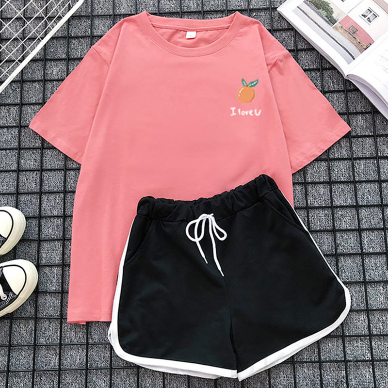 ピンク/Ｔシャツ+パンツ