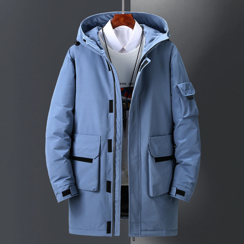 質感のいい 綿コート 韓国系 カジュアル ファッション フード付き 無地 定番 秋冬 メンズ ロング 綿コート