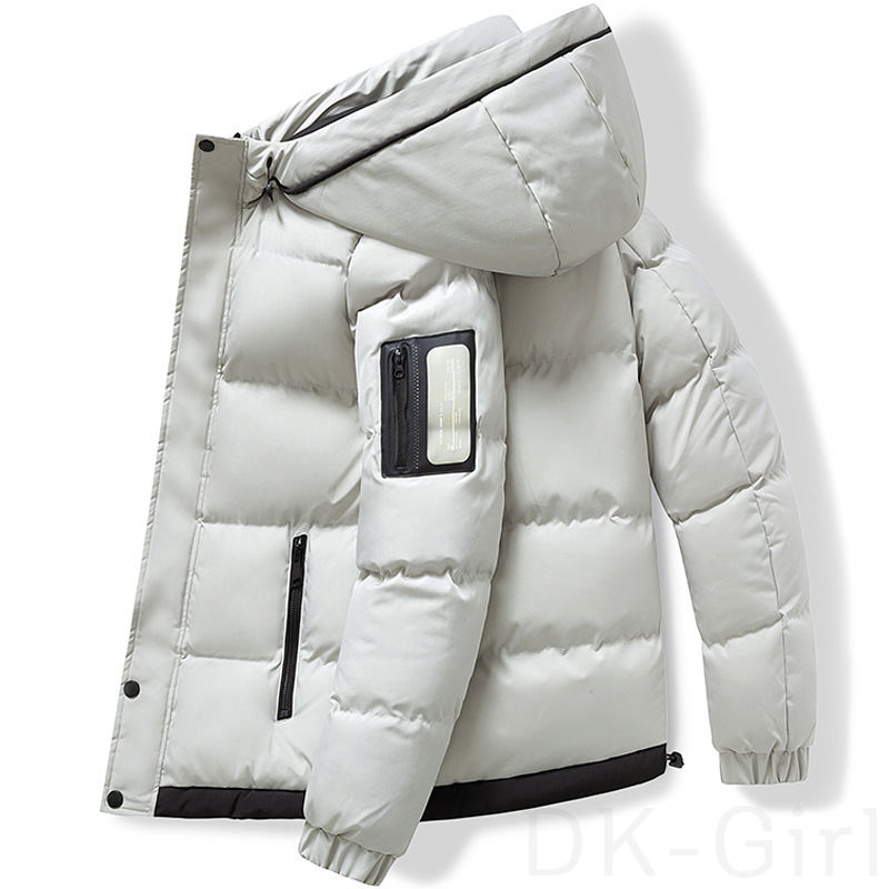 高品質 綿コート ファッション カジュアル 厚手 プリント フード付き オシャレ 秋冬 メンズ 綿コート