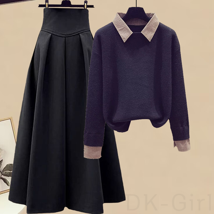 ブラック/セーター＋ブラック/スカート