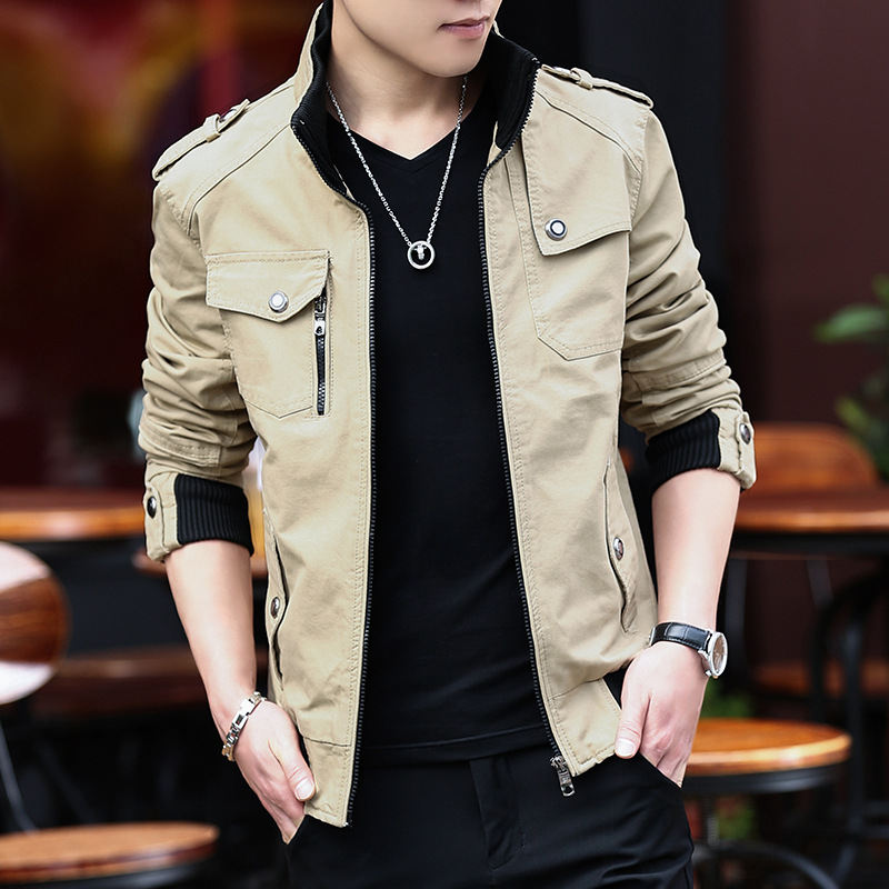 【買わなきゃ損】ジャケット メンズファッション 人気 韓国 オシャレ 長袖 スタンドネック ジッパー ファスナー 無地