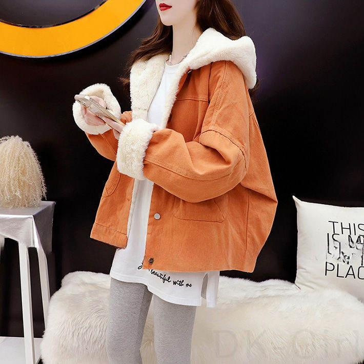 【流行の予感】綿コート レディースファッション オシャレ フード付き 無地 防寒 耐久性 柔軟加工