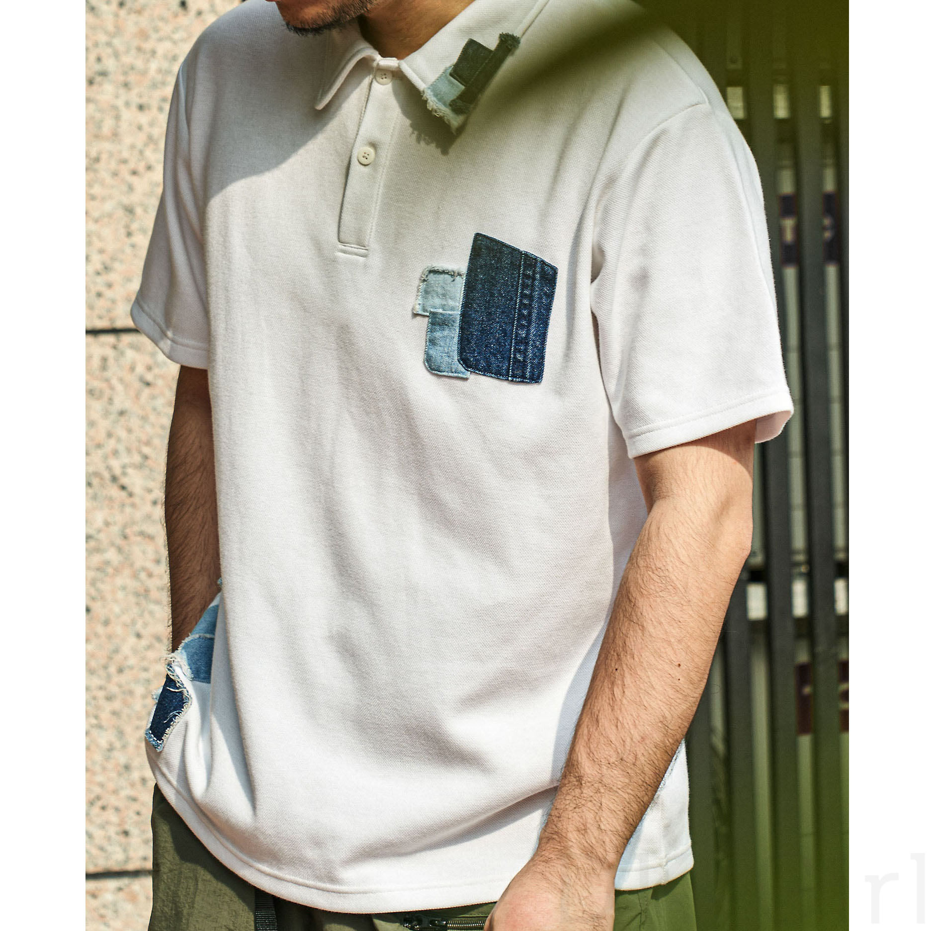 【Designer Pick】Tシャツ・POLOシャツ 韓国ファッション オシャレ 服 夏 服 一般 POLOネック プルオーバー なし 幾何模様 コットン シンプル カジュアル レギュラー